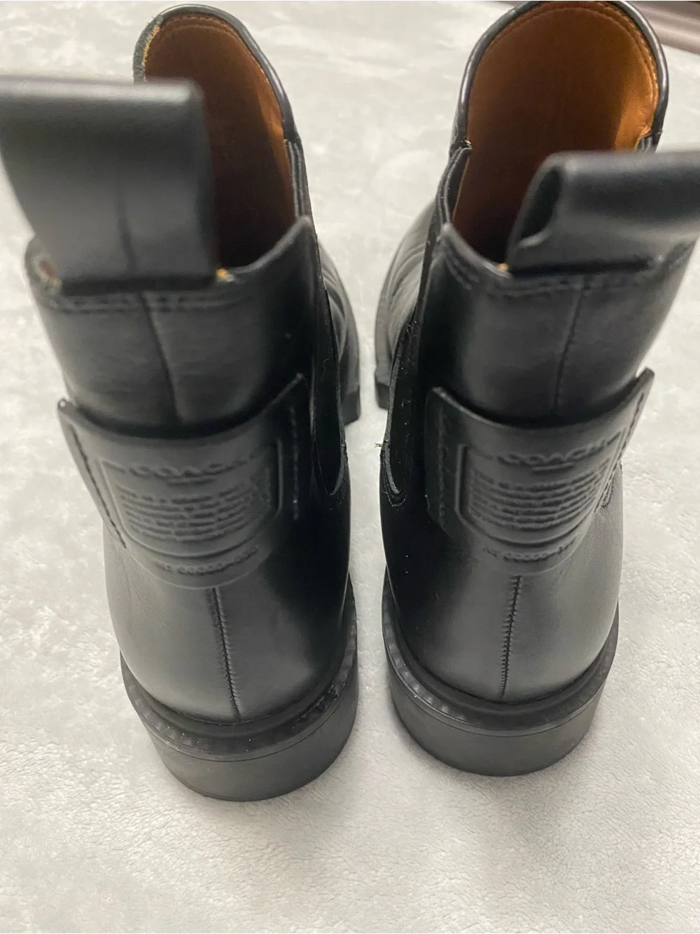 Classic Coach Lydon Black Leather Chelsea Boots Size 8